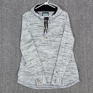 Beautiful Giant Hoodie Mens Large Heather Black Gray Pullover Sweatshirt